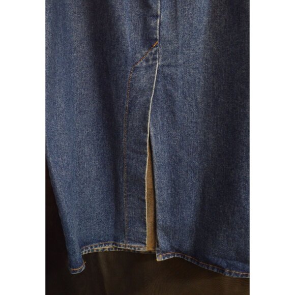 Vintage Jean SKIRT Blue Medium Wash Denim Size 12 Made USA Long - Picture 9 of 11